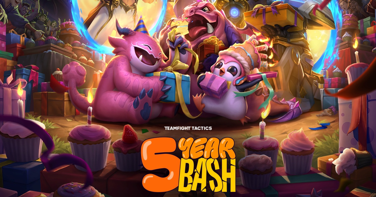 5 ขวบแล้ว! TFT ชวนฉลองเกมอีเวนต์ธีมวันเกิด TEAMFIGHT TACTICS: 5 YEAR BASH 1 5 ขวบแล้ว! TFT ชวนฉลองเกมอีเวนต์ธีมวันเกิด TEAMFIGHT TACTICS: 5 YEAR BASH