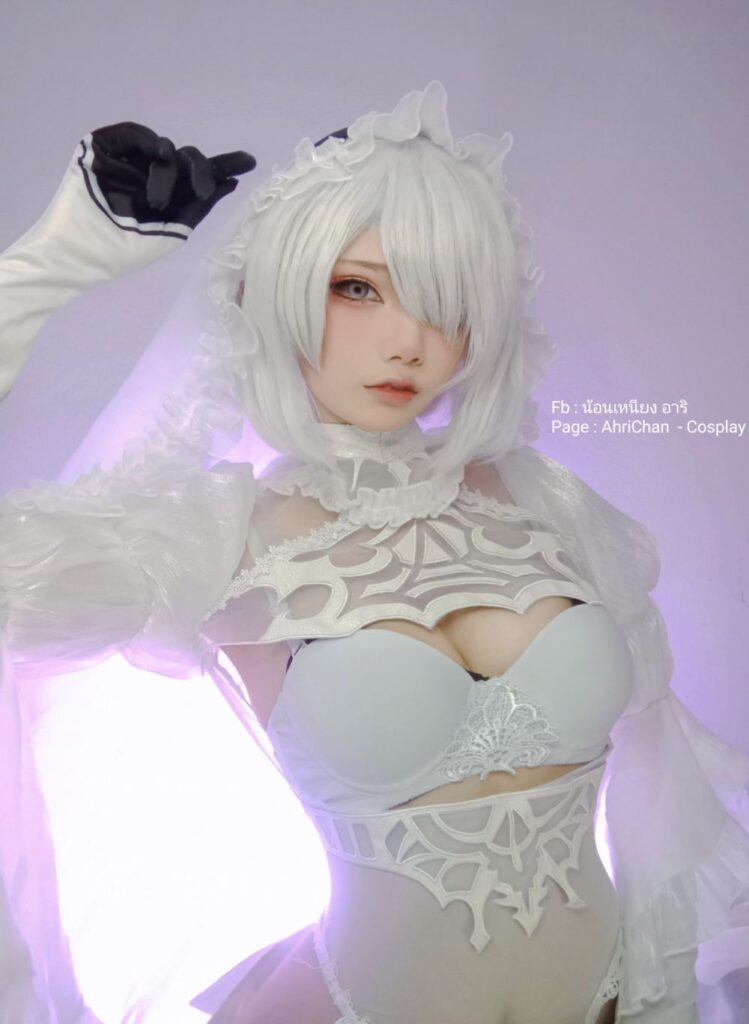 คุณอาริแปลงโฉมเป็น 2B จาก NieR:Automata เวอร์ชั่นขาวจั๊วะ 3 คุณอาริแปลงโฉมเป็น 2B จาก NieR:Automata เวอร์ชั่นขาวจั๊วะ