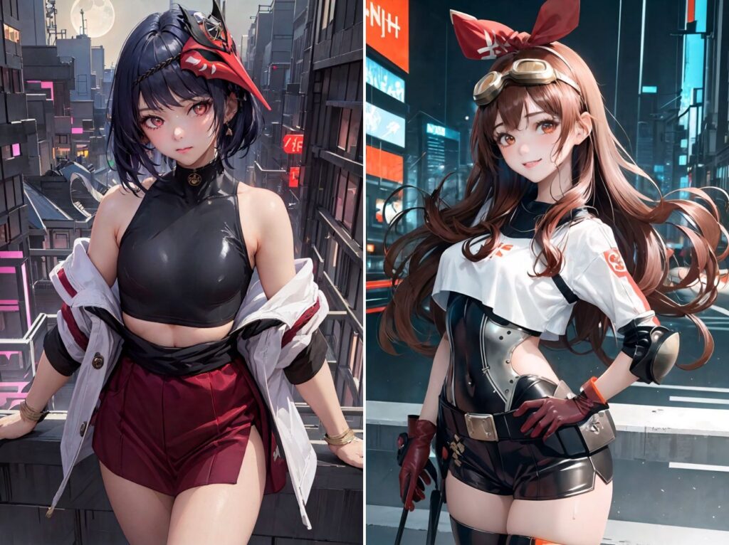 แฟนอาร์ต AI ที่จะพาเหล่าตัวละครจาก Genshin Impact ไปตะลุยโลก Cyberpunk 2077 4 แฟนอาร์ต AI ที่จะพาเหล่าตัวละครจาก Genshin Impact ไปตะลุยโลก Cyberpunk 2077