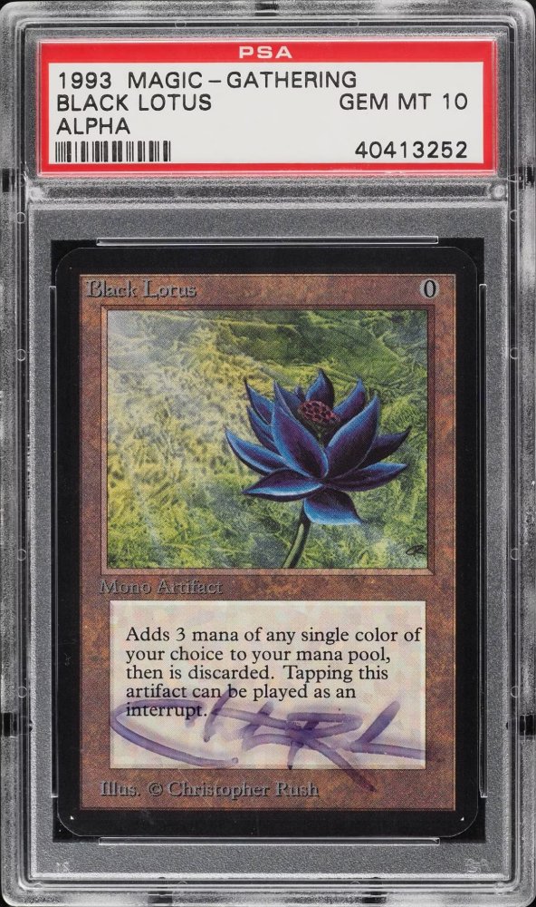 การ์ด Black Lotus พร้อมลายเซ็นของ Magic ราคาประมูลสูงทะลุ 7 ล้านบาทแล้ว