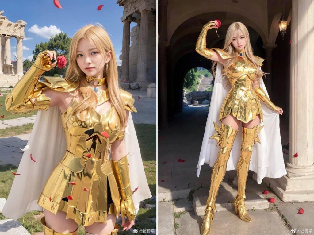 AI โชว์ผลงาน Pisces จาก Saint Seiya เวอร์ชั่นสาวสุดคิ้วท์