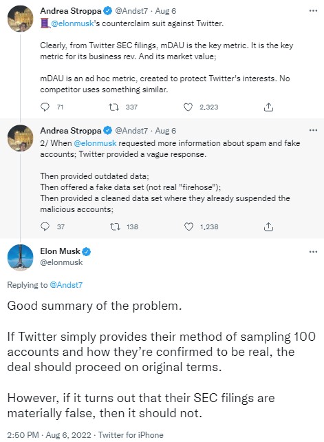 Elon Musk พร้อมไปต่อหาก Twitter ยืนยันวิธีการตรวจสอบได้ว่าบัญชีเป็นของจริง 2 Elon Musk พร้อมไปต่อหาก Twitter ยืนยันวิธีการตรวจสอบได้ว่าบัญชีเป็นของจริง