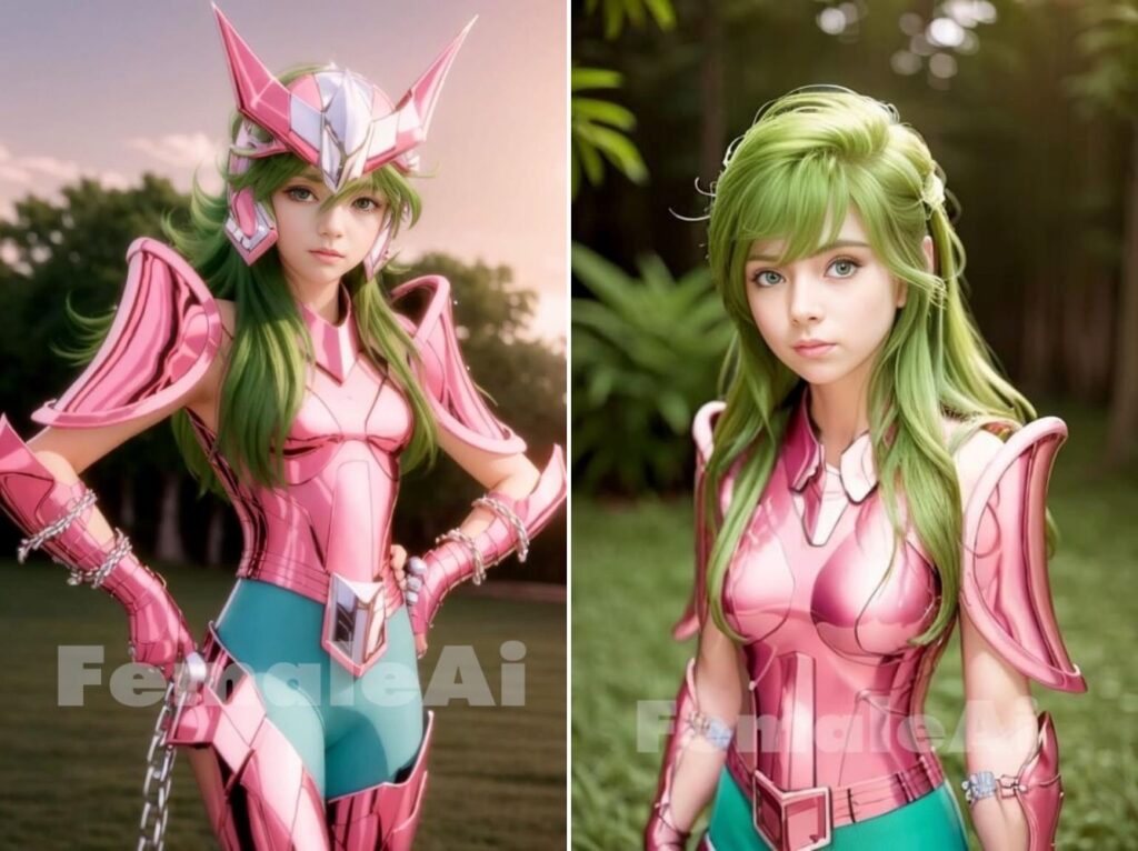 แฟนอาร์ต Andromeda จาก Saint Seiya เวอร์ชั่นสาวสวย 2 แฟนอาร์ต Andromeda จาก Saint Seiya เวอร์ชั่นสาวสวย