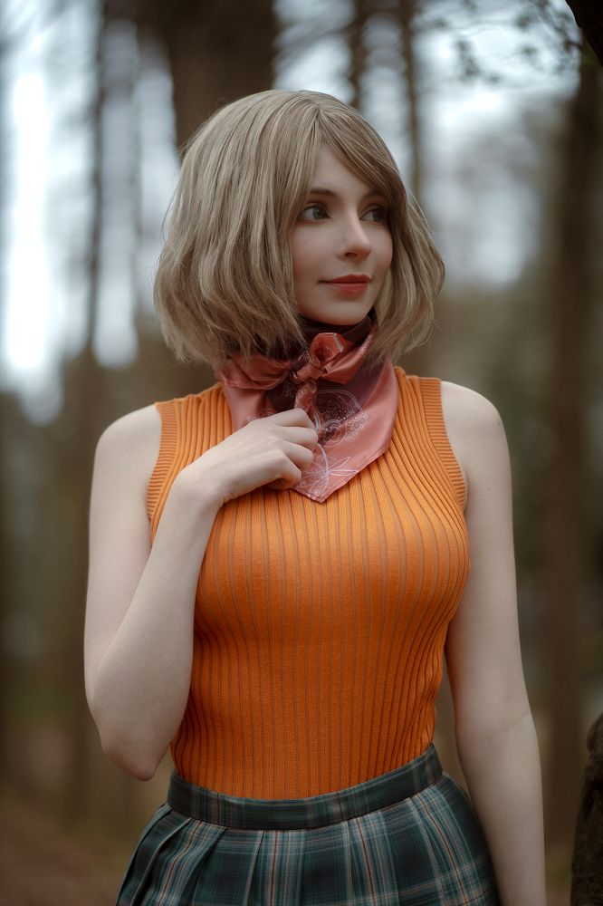 PeachMilky ต้นแบบโมเดล Ashley ใน RE4 Remake คอสเพลย์เป็น Ashley! 3 PeachMilky ต้นแบบโมเดล Ashley ใน RE4 Remake คอสเพลย์เป็น Ashley!