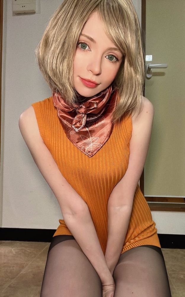 PeachMilky ต้นแบบโมเดล Ashley ใน RE4 Remake คอสเพลย์เป็น Ashley! 5 PeachMilky ต้นแบบโมเดล Ashley ใน RE4 Remake คอสเพลย์เป็น Ashley!