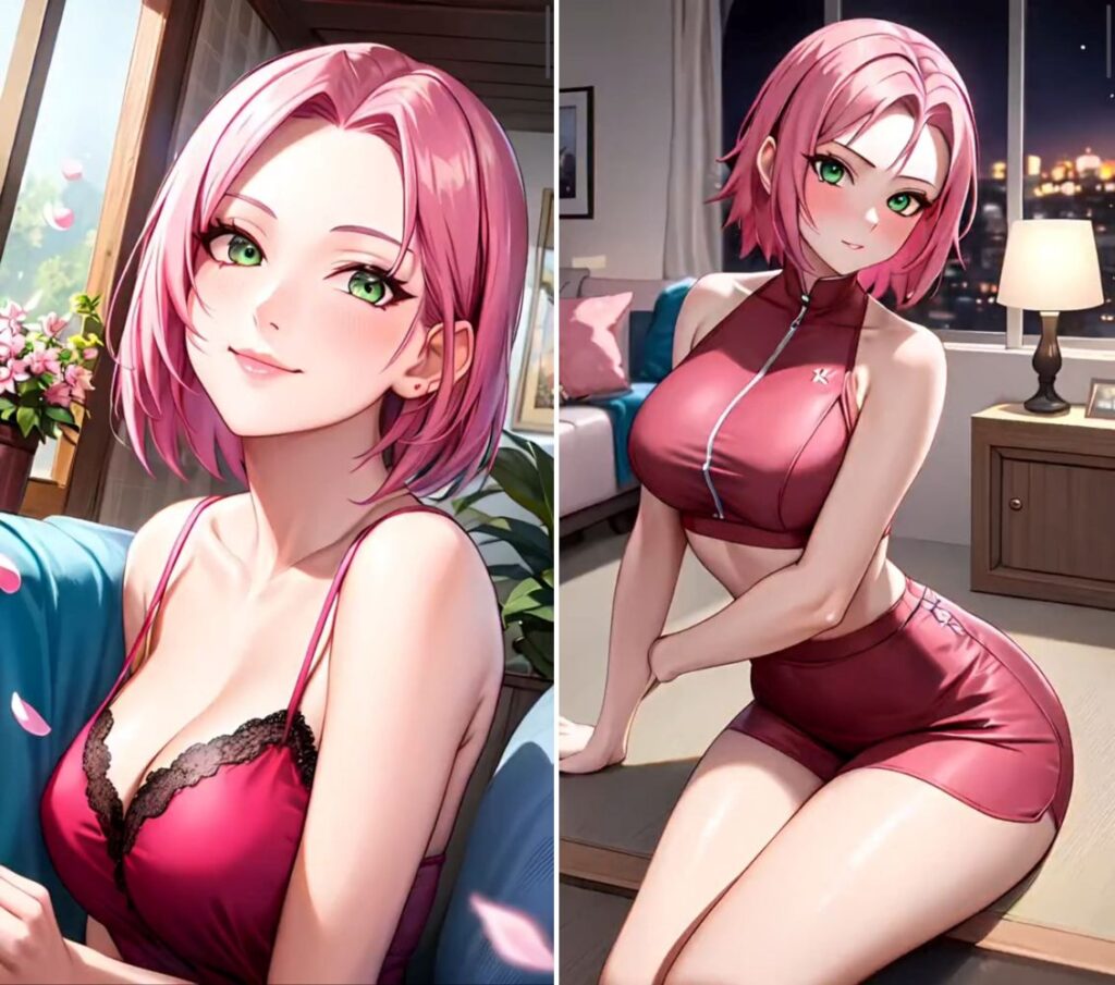 AI แฟนอาร์ต Sakura จาก Naruto