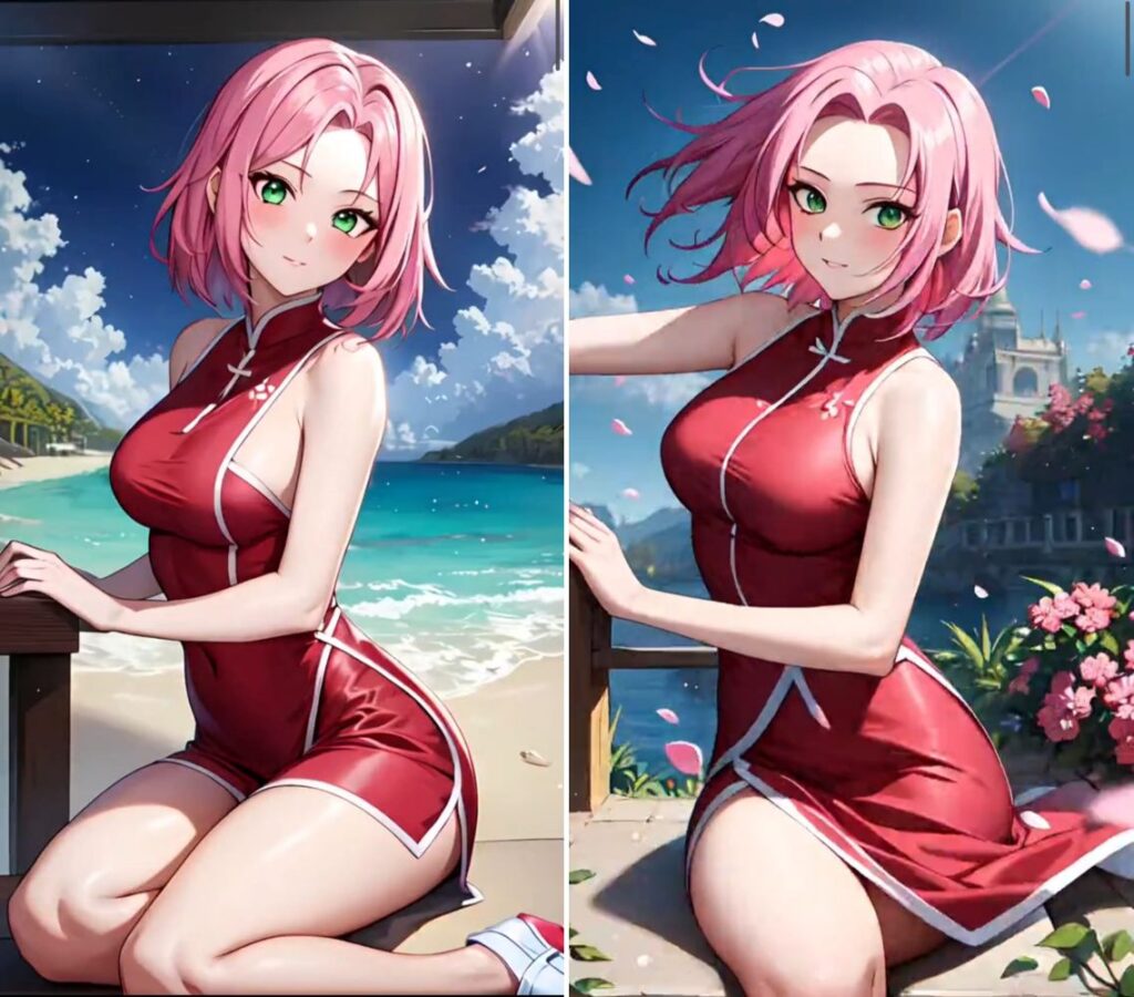 AI แฟนอาร์ต Sakura จาก Naruto