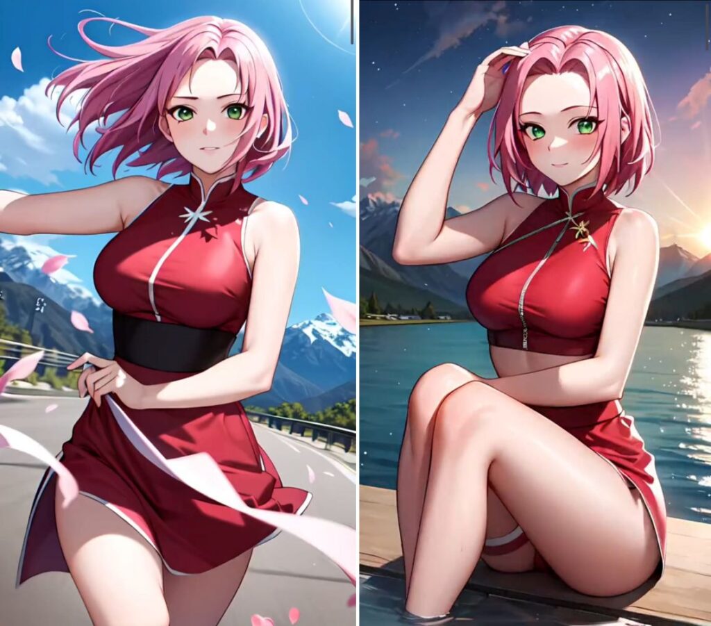 AI แฟนอาร์ต Sakura จาก Naruto