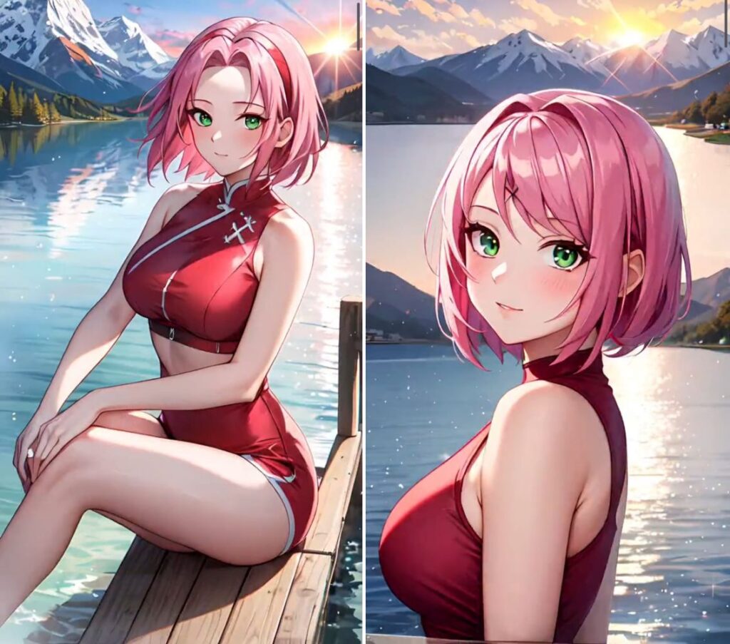 AI แฟนอาร์ต Sakura จาก Naruto