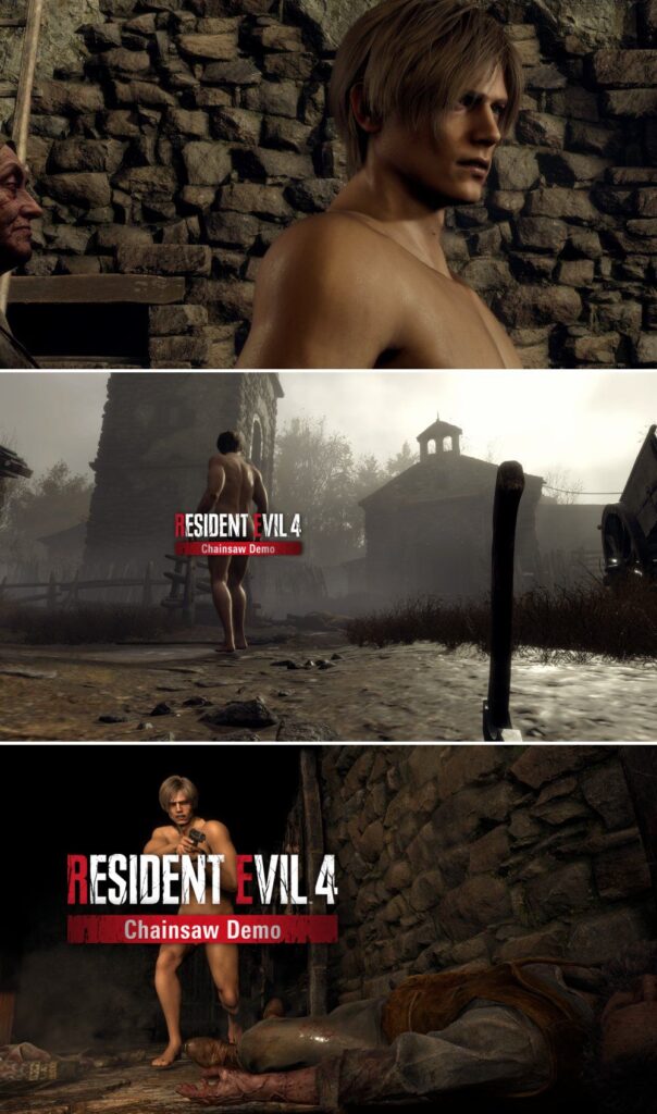 พา Leon ตัวเปลือยเปล่าออกลุยซอมบี้ใน RE4 Remake Demo 2 พา Leon ตัวเปลือยเปล่าออกลุยซอมบี้ใน RE4 Remake Demo