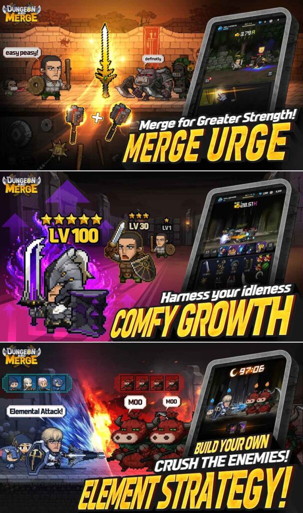 Dungeon and Merge เปิดให้ลงทะเบียนล่วงหน้าบนสโตร์ไทยแล้ว 3 Dungeon and Merge