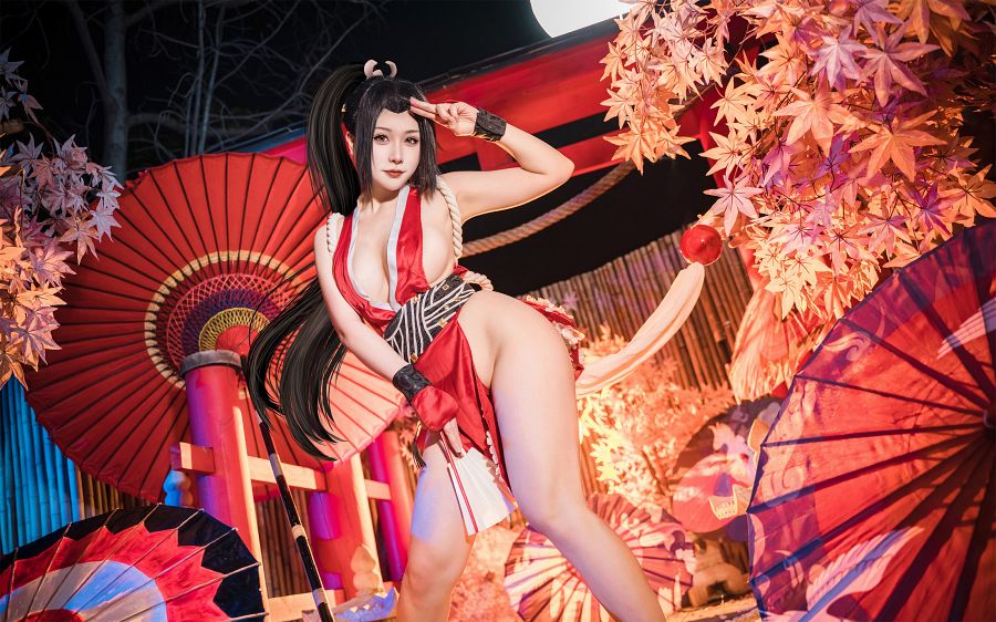คอสเพลย์ Mai Shiranui จาก The King of Fighters ที่มาพร้อมหุ่นสุดแซ่บและแข็งแกร่ง 7 Mai Shiranui King of Fighters Cosplay by Miido