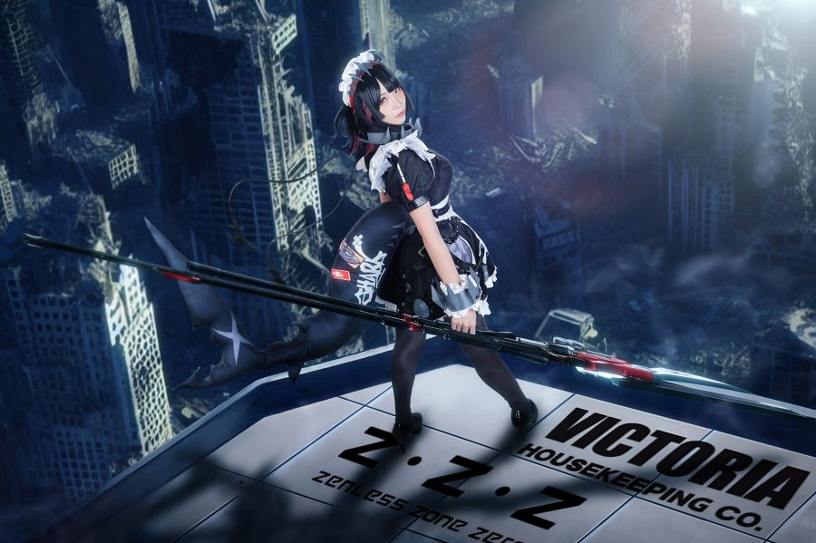 ผลงานการแปลงโฉมเป็นน้องฉลามน้อย Ellen จาก Zenless Zone Zero 8 Ellen Zenless Zone Zero Cosplay by Rina