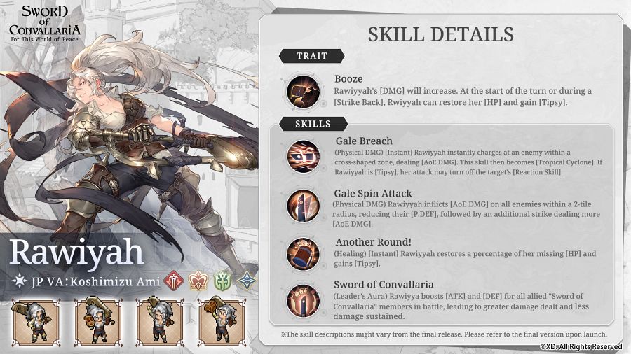 Sword of Convallaria Skill Explain