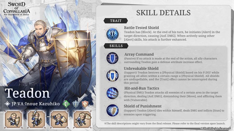Sword of Convallaria Skill Explain