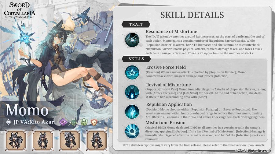 Sword of Convallaria Skill Explain