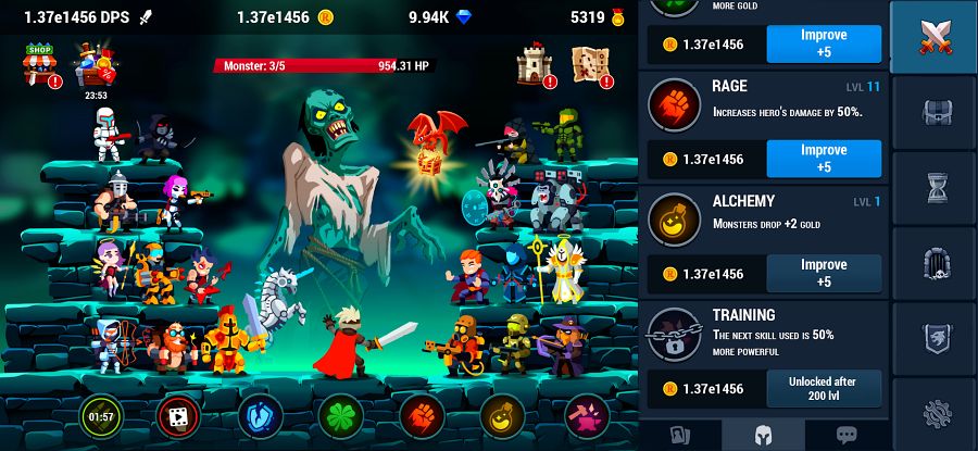 Monster Crush เกมมือถือ Idle RPG รวมทีมฮีโร่กำจัดปีศาจ! 9 Monster Crush: RPG Idle Merge Launched