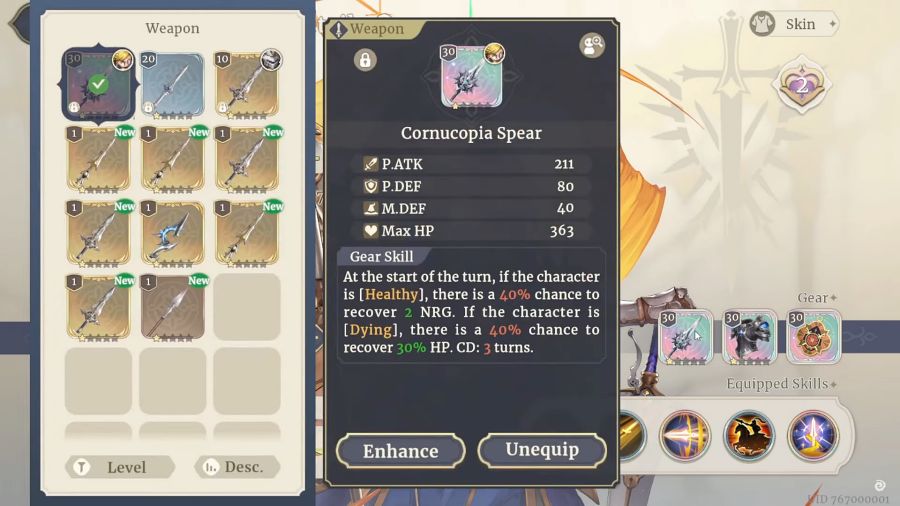 ข้อมูลพื้นฐานการเกี่ยวกับอุปกรณ์ใน Sword of Convallaria 2 Gear Details in Sword of Convallaria Tips