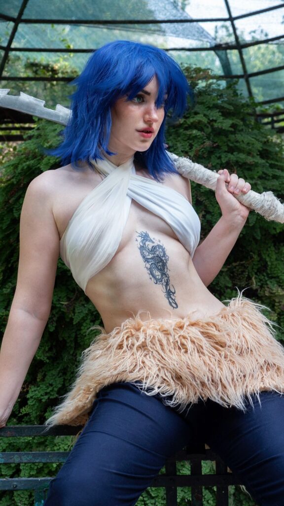 คอสเพลย์ Inosuke จากดาบพิฆาตอสูร เวอร์ชั่นสาวเท่ 4 Inosuke Demon Slayer Cosplay by EvieEstenzia1