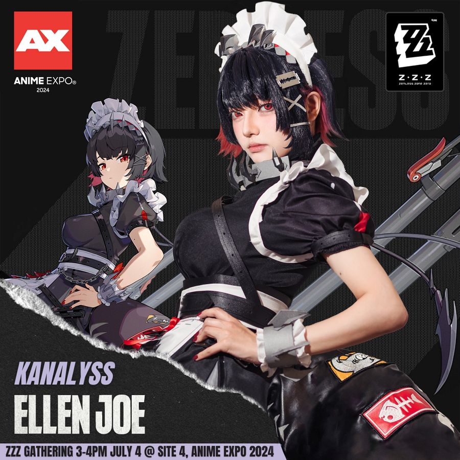 Kanalyss โชว์ผลงานการแปลงโฉมเป็น Ellen Joe จาก Zenless Zone Zero 2 Ellen Joe Zenless Zone Zero Cosplay byKanalyss