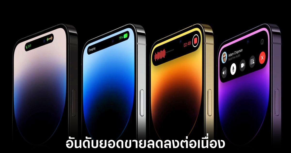 ยอดขาย Apple ในจีนลดลงต่อเนื่องไม่ติด 1 ใน 3 อันดับแรก 1 apple-iphone-china-sale-drop
