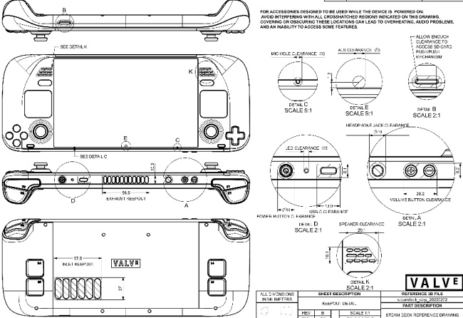 Valve ปล่อยไฟล์ CAD สำหรับตัวเครื่อง Steam Deck แล้ว