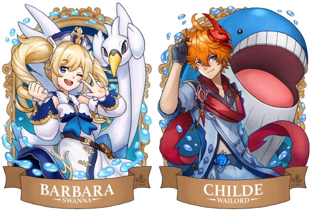 แฟนอาร์ต Genshin Impact x Pokémon สุดคาวาอี้ 4 แฟนอาร์ต Genshin Impact x Pokémon สุดคาวาอี้