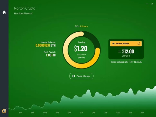 Norton เพิ่มโปรแกรมขุดคริปโตเข้าไปเป็นหนึ่งในเครื่องมือการใช้งาน 2 Norton เพิ่มโปรแกรมขุดคริปโตเข้าไปเป็นหนึ่งในเครื่องมือการใช้งาน
