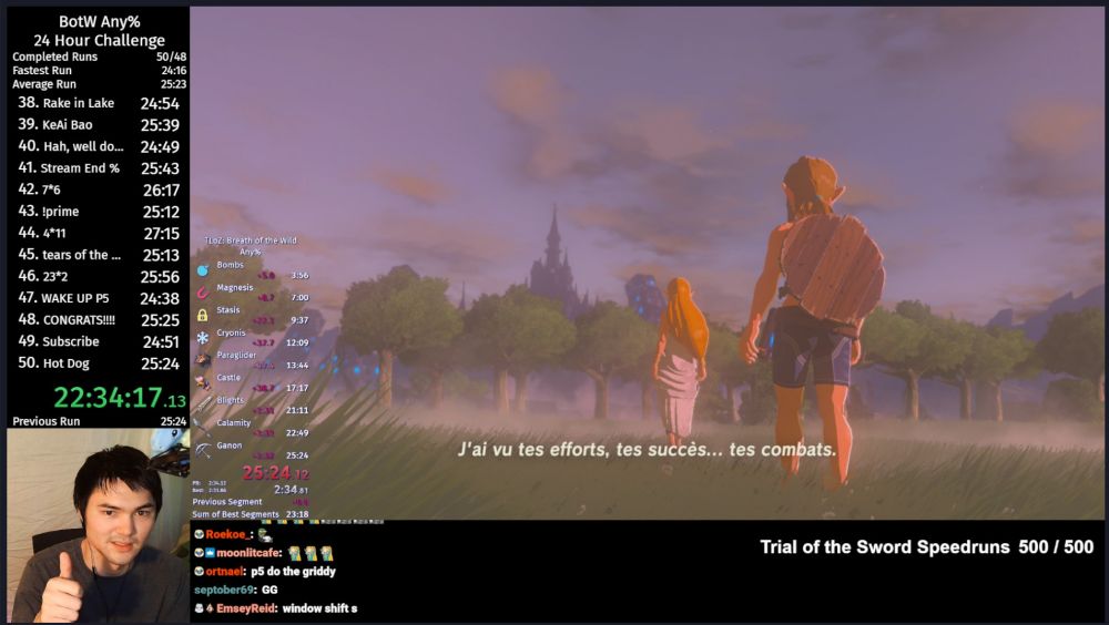 ผู้เล่น Zelda: Breath of the Wild ทำ Speedrun จบเกม 50 รอบภายในไม่ถึงวัน 2 ผู้เล่น Zelda: Breath of the Wild ทำ Speedrun จบเกม 50 รอบภายในไม่ถึงวัน