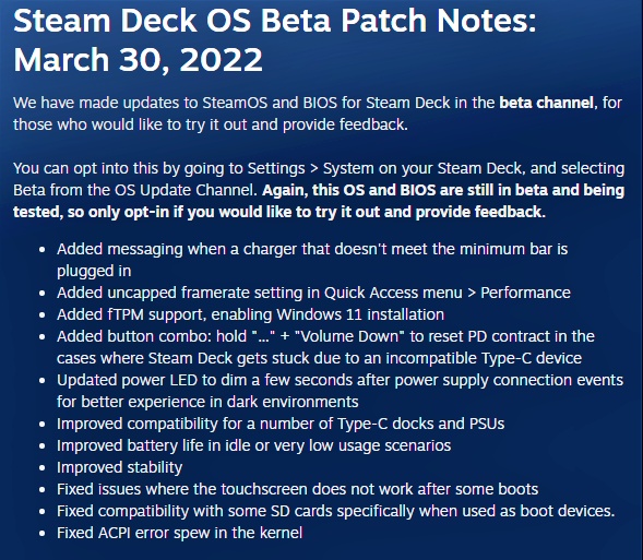 Valve ปล่อยอัปเดตให้ Steam Deck รองรับการติดตั้ง Windows 11 แล้ว 2 Valve ปล่อยอัปเดตให้ Steam Deck รองรับการติดตั้ง Windows 11 แล้ว