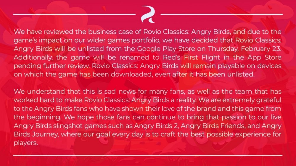 Angry Birds ภาคแรกเตรียมถูกถอนออกจากสโตร์ Android 2 Angry Birds ภาคแรกเตรียมถูกถอนออกจากสโตร์ Android