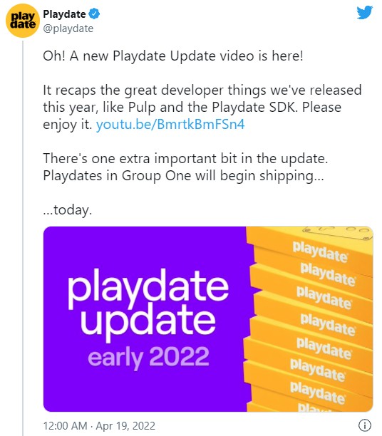 เครื่องเล่นเกม Playdate พร้อมสำหรับการส่งมอบแล้ว