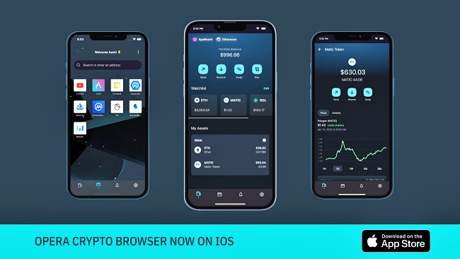 Opera Crypto Browser พร้อมใช้งานสำหรับ iOS แล้ว 2 Opera Crypto Browser พร้อมใช้งานสำหรับ iOS แล้ว