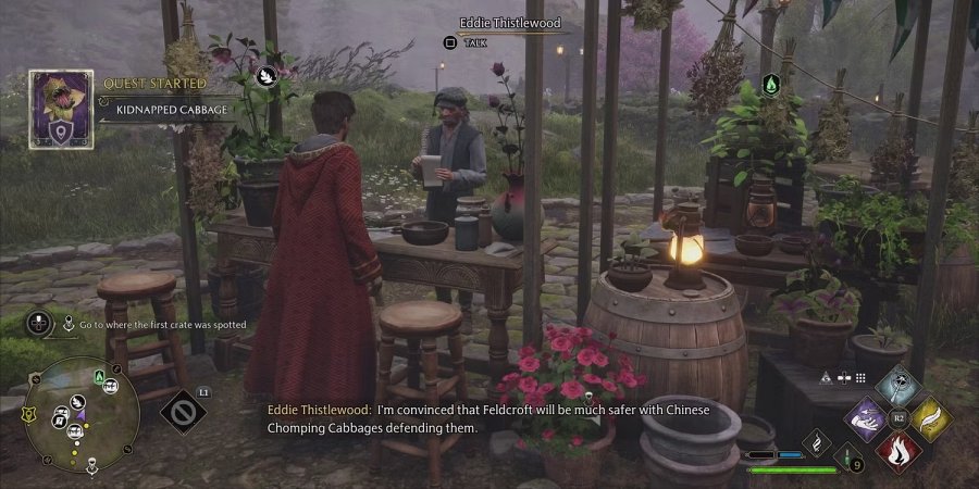 Hogwarts Legacy - วิธีการทำไซด์เควส Kidnapped Cabbages 2 Hogwarts Legacy - วิธีการทำไซด์เควส Kidnapped Cabbages