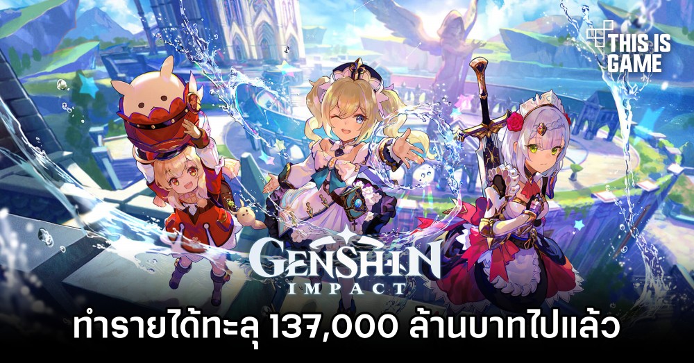 Genshin Impact ทำรายได้ทะลุ 137,000 ล้านบาทไปแล้ว 1 Genshin Impact ทำรายได้ทะลุ 137,000 ล้านบาทไปแล้ว
