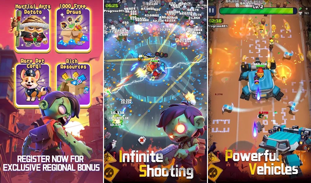Potato Hero: Zombie Survival เปิดให้ลงทะเบียนล่วงหน้าบนสโตร์ไทยแล้ว 4 Potato Hero
