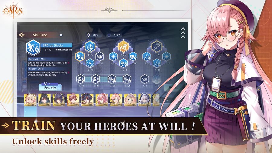 Orisries เกมมือถือวางแผนเดินตามช่องสำหรับผู้ใหญ่ที่ให้คุณได้สร้างกองทัพสาวสวย 8 Orisries Launches