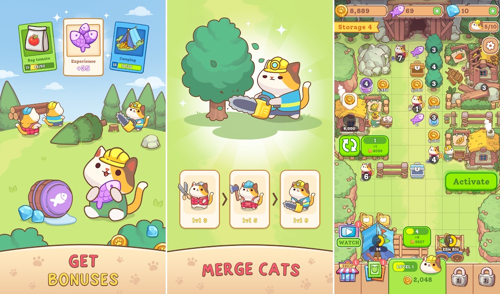 Farmer Cat: Idle Merger Tycoon เปิดให้เล่นบนสโตร์ไทยแล้ว 3 Farmer Cat