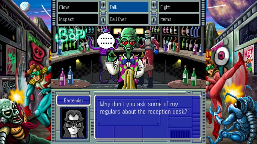 OMEGA 6: The Triangle Stars เกมผจญภัย 16-bit สไตล์เรโทรฟิวเจอร์ริสติก 2 OMEGA 6: The Triangle Stars