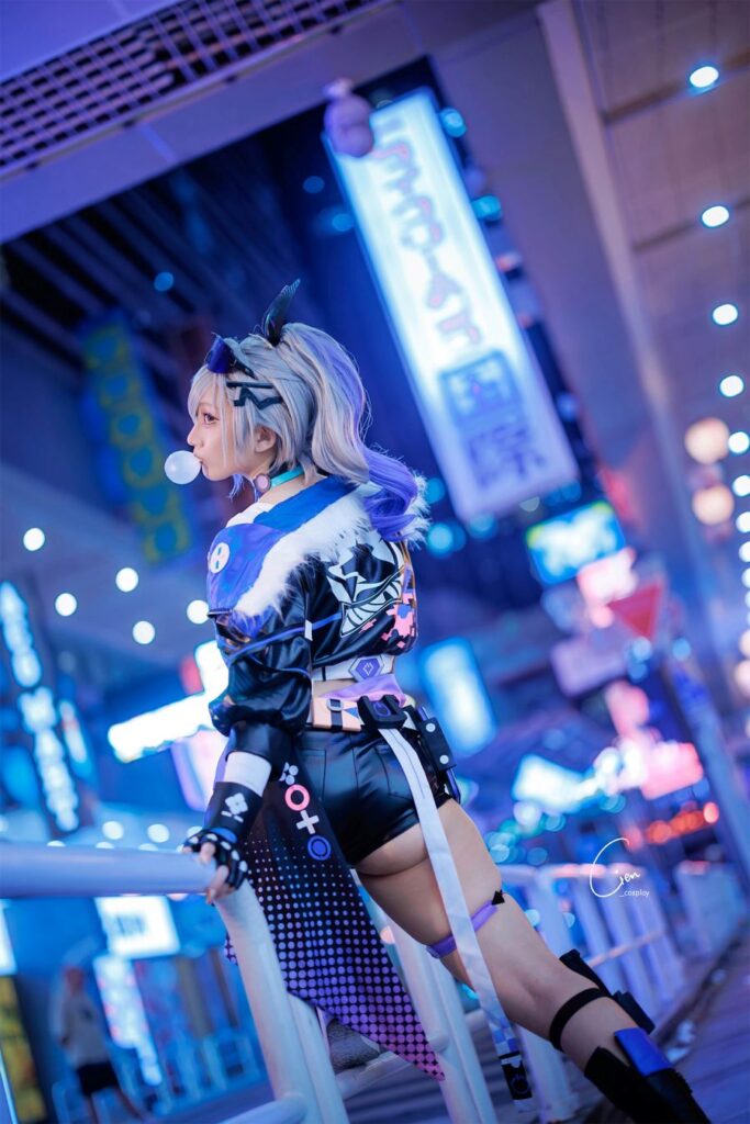 Cien恩恩 โชว์สกิลคอสเพลย์ Silver Wolf จาก Honkai: Star Rail 2 Silver Wolf Honkai: Star Rail Cosplay by Cien