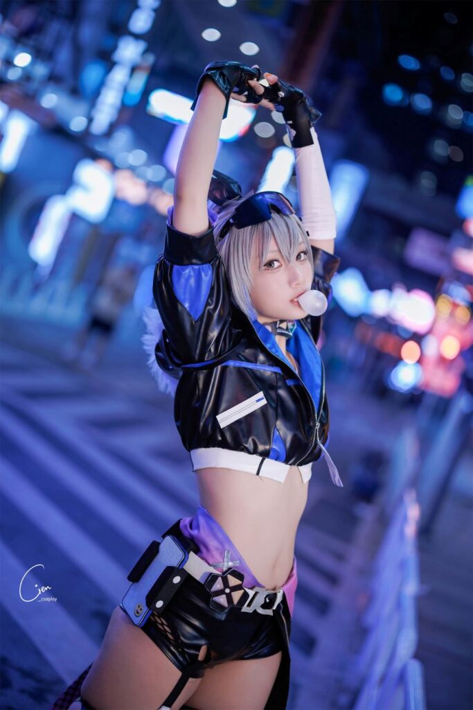 Cien恩恩 โชว์สกิลคอสเพลย์ Silver Wolf จาก Honkai: Star Rail 12 Silver Wolf Honkai: Star Rail Cosplay by Cien