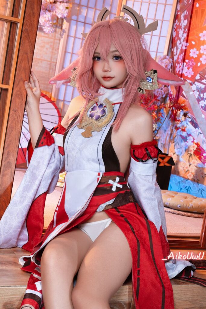 คอสเพลย์ Yae Miko จาก Genshin Impact ฝีมือ AikoUwU 4 Yae Miko Genshin Impact Cosplay by AikoUwU