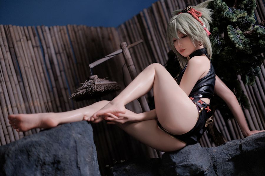 คอสเพลย์ Kuki Shinobu จาก Genshin Impact ในเวอร์ชั่นเซ็กซี่ 5 Shinobu Genshin Impact Cosplay by Dolly48226855
