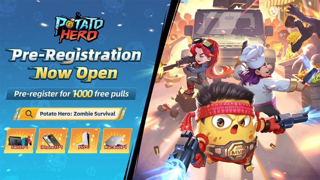 Potato Hero: Zombie Survival เปิดให้ลงทะเบียนล่วงหน้าบนสโตร์ไทยแล้ว 2 Potato Hero: Zombie Survival เปิดให้ลงทะเบียนล่วงหน้าบนสโตร์ไทยแล้ว