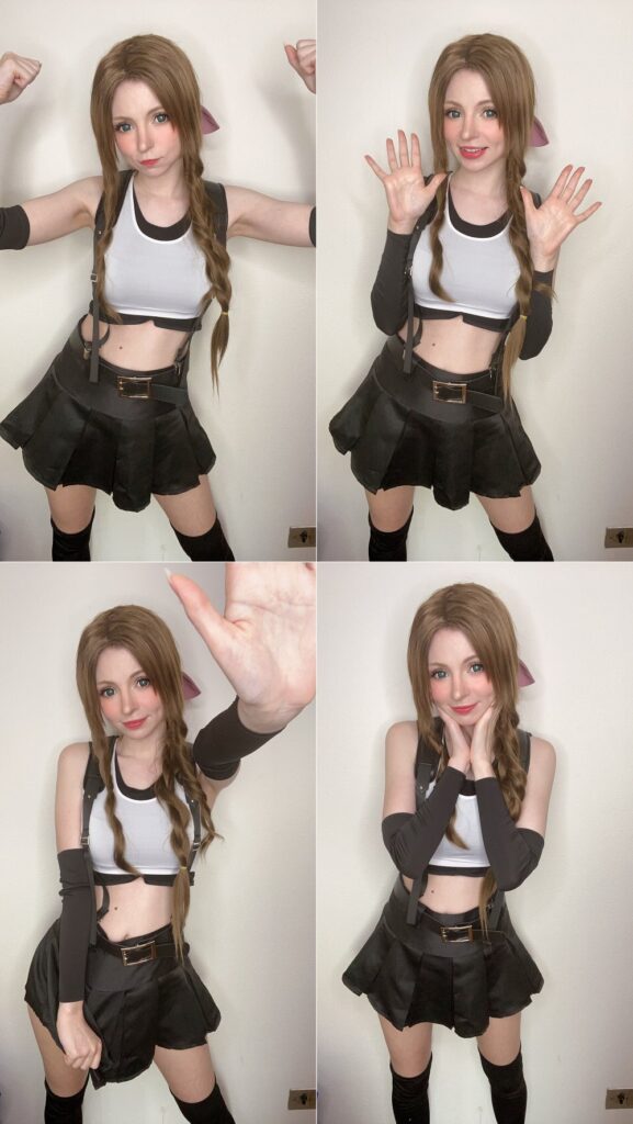 คอสเพลย์ Aerith ในชุด Tifa ที่คาวาอี้แบบลงตัว 9 คอสเพลย์ Aerith ในชุด Tifa ที่คาวาอี้แบบลงตัว