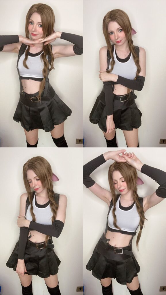 คอสเพลย์ Aerith ในชุด Tifa ที่คาวาอี้แบบลงตัว 10 คอสเพลย์ Aerith ในชุด Tifa ที่คาวาอี้แบบลงตัว