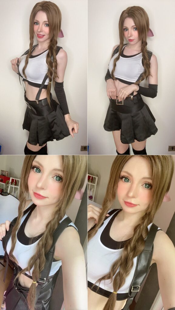 คอสเพลย์ Aerith ในชุด Tifa ที่คาวาอี้แบบลงตัว 11 คอสเพลย์ Aerith ในชุด Tifa ที่คาวาอี้แบบลงตัว
