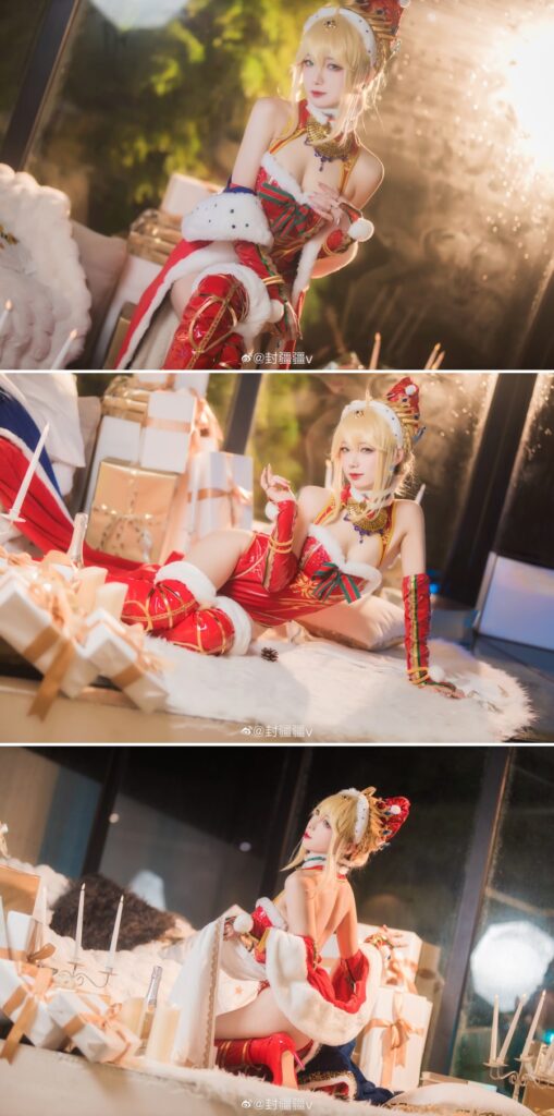 คอสเพลย์ Artoria จาก FGO เวอร์ชั่นชุดแซนตี้สุดเซ็กซี่ 5 คอสเพลย์ Artoria จาก FGO เวอร์ชั่นชุดแซนตี้สุดเซ็กซี่