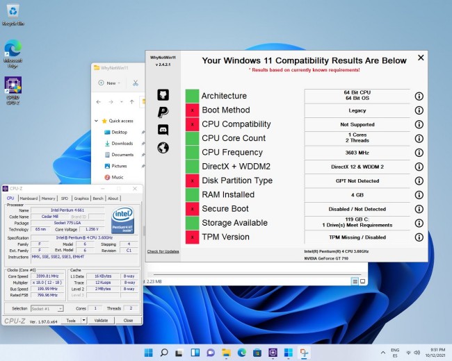 Intel Pentium 4 สามารถติดตั้ง Windows 11 ได้ในขณะที่รุ่นใหม่ทำไม่ได้ 2 Intel Pentium 4 สามารถติดตั้ง Windows 11 ได้ในขณะที่รุ่นใหม่ทำไม่ได้