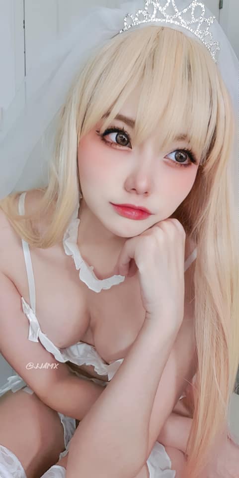เจ๊แจมแปลงโฉมเป็น Marin จากหนุ่มเย็บผ้ากับสาวนักคอสเพลย์ ในชุดแต่งงาน 2 เจ๊แจมแปลงโฉมเป็น Marin จากหนุ่มเย็บผ้ากับสาวนักคอสเพลย์ ในชุดแต่งงาน